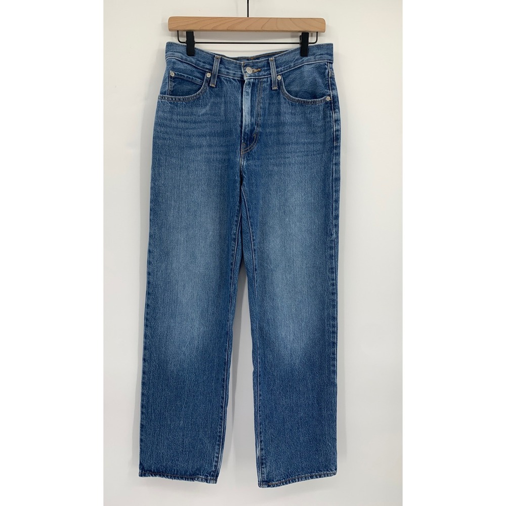 Levis Wide Leg Jeans Womens 27 Blue 94 Baggy High Rise Straight Leg Denim Pants